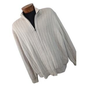 NWOT! BANANA REPUBLIC! VANILLA CREAM 100% FINE COTTON CLUB CARDI SWEATER! SZ XXL